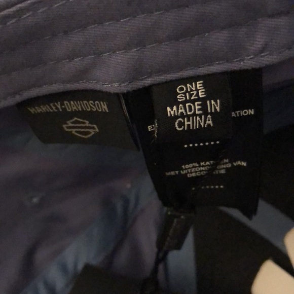 Harley Davidson Women’s Woven Club Crew Adjustable Baseball Cap Blue OS NWT - Picture 12 of 16